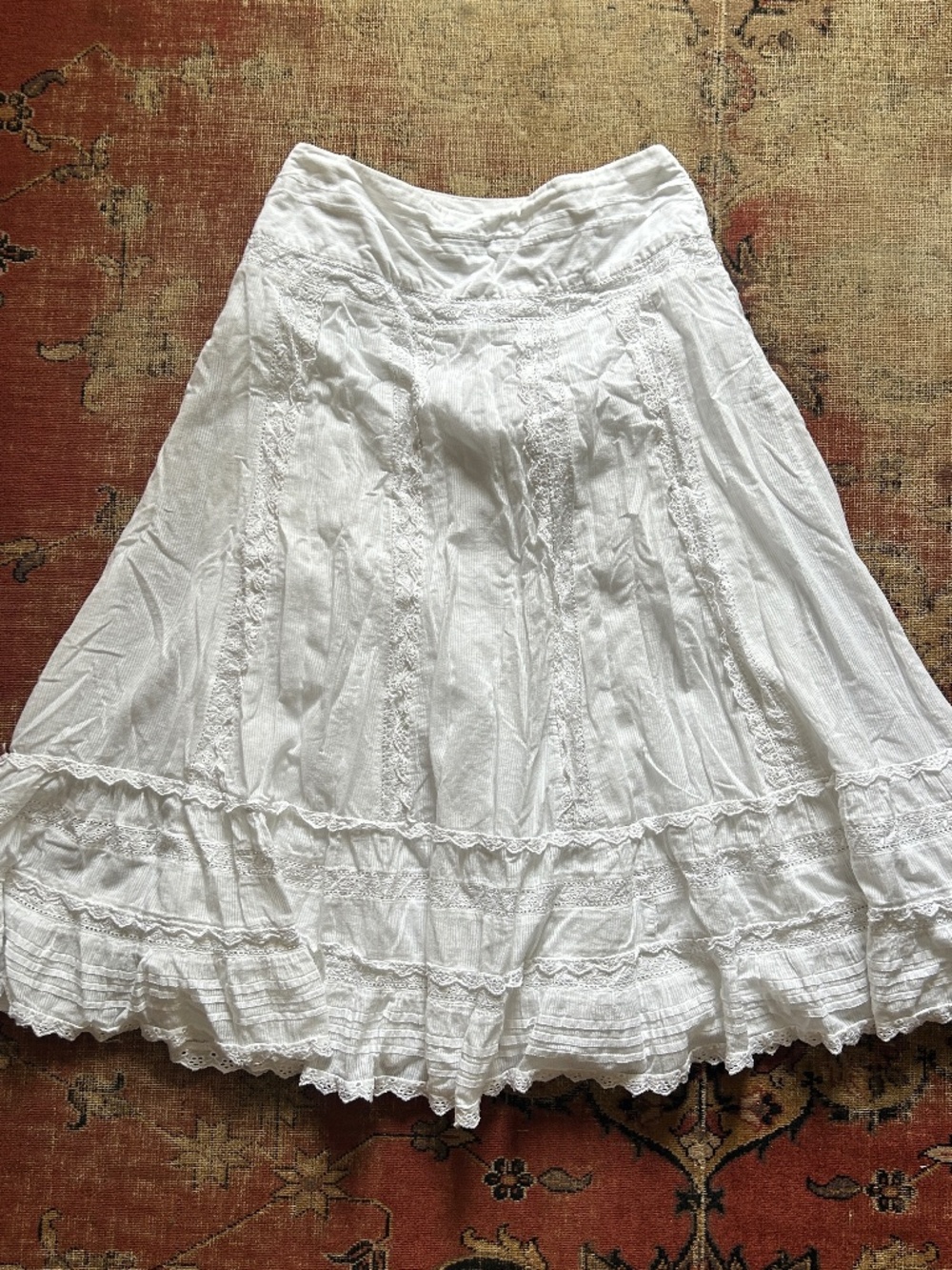 Vintage Y2K Victorian Revival Midi Skirt